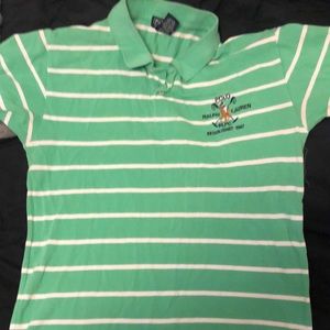 lime green white kids large 16/18 polo by ralph lauren